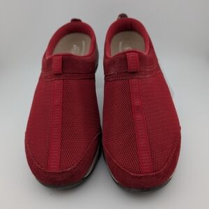 Easy Spirit Women's Slip-On Red Mesh Clog Mules